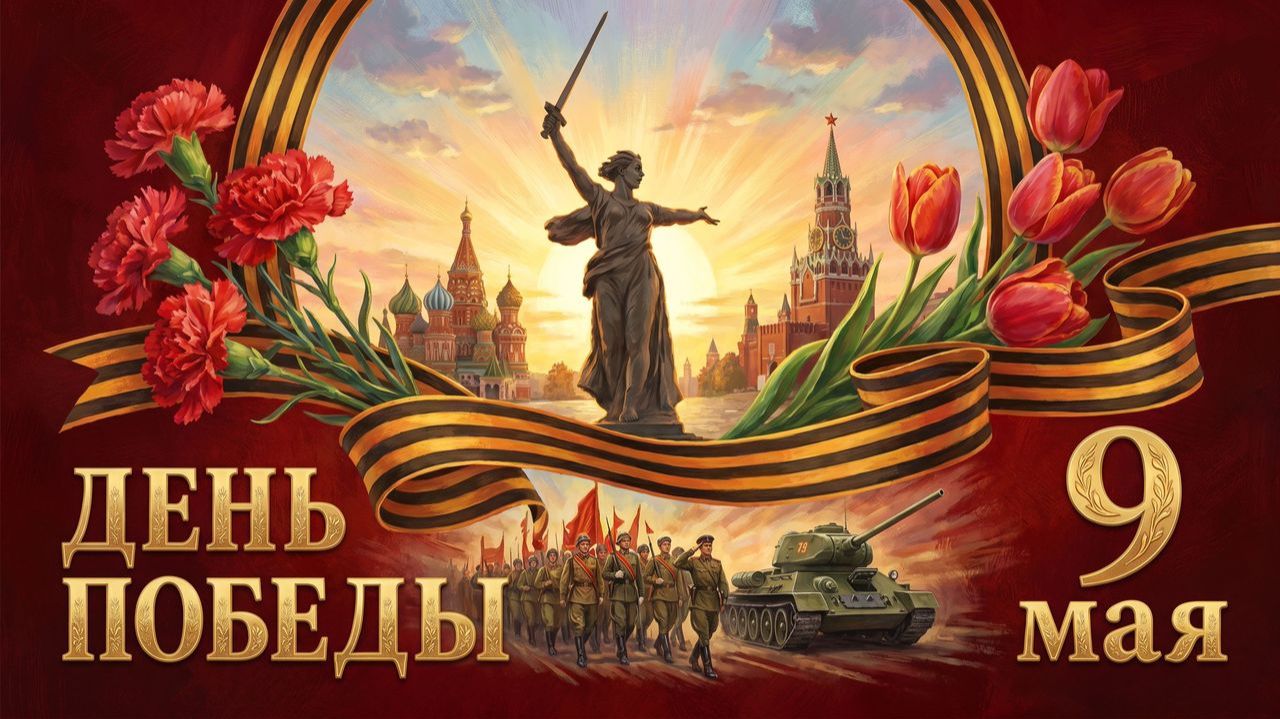 С Днём Победы, 9 мая! Красивое поздравление и песня на 9 мая, день Победы. С праздником!