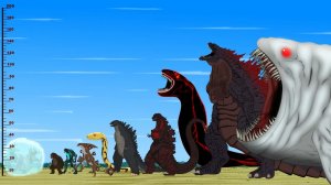 Годзилла и Конг, Питон и Блуп： сравнение размеров челюстей и силы языка ｜ тёмная анимация