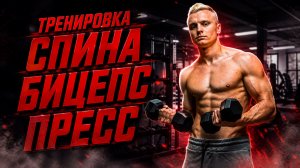 Тренировка спины/бицепса/пресса в тренажерном зале