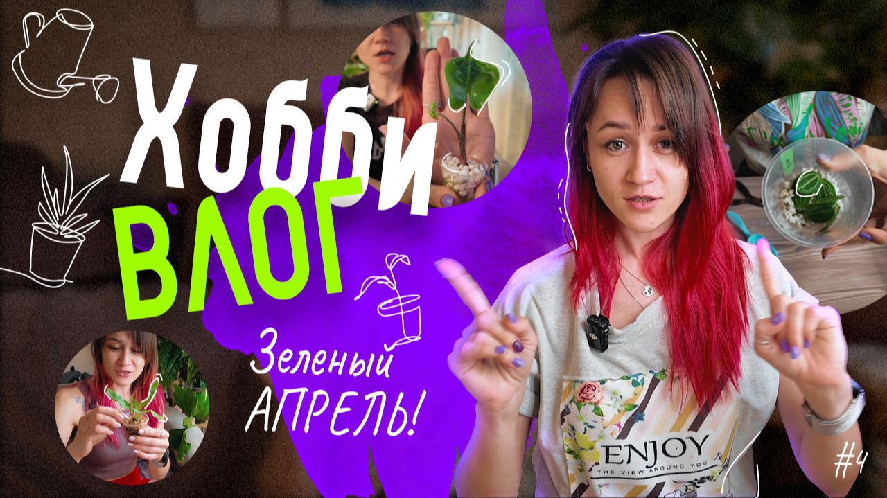 🌿 Хобби-ВЛОГ № 4: мой зелёный апрель! Новые растения, уход и Монстериум
