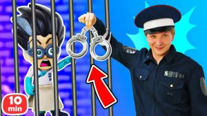 Ловим преступника и ремонтируем дорогу! Герои в масках и рабочие машинки вместе спасают город