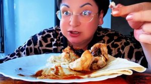 У меня ОТКЛЮЧАТ ГАЗ🤭🙄/ А на перекус перед обедом шашлычок из курочки/Мукбанг