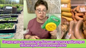 Сегодня день огромных трат. Большая закупка в райцентре с пенсии мужа и оплата коммунарки.