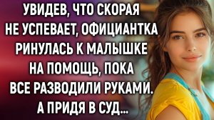 Увидев, что скорая не успевает, официантка ринулась к малышке на помощь. А придя в суд…