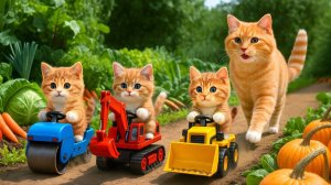 Кошка-мама и котенок 🐾🎩🐯 Мультики для детей. Мультики для малышей. Детские мультики