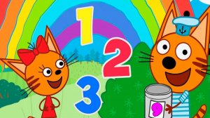 ТРИ КОТА Мультфильм - Развивающий мультик три кота - Три Кота учим цифры от 1 до 10