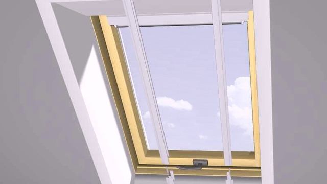 Монтаж затемняющий шторы CONTRIO DUA на окно Rooflite. Инструкция