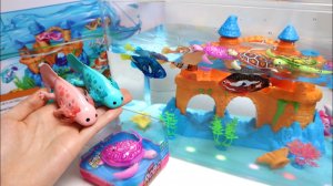 Игровой набор для игры в Живой аквариум! Распаковка и Обзор! Яркие мультики для детей смотреть