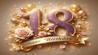 Красивое Поздравление с днем рождения в 18 лет Микелла Абрамова!