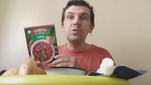 Мукбанг суперсуп борщ с мясом очень вкусно