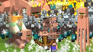 ПОДОЖДИ ЧТО Деревенская война (Minecraft) XI