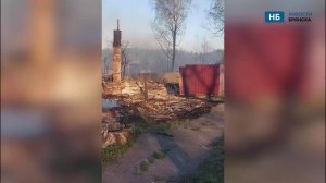 Появилось видео страшного пожара и пепелища в Злынковском районе