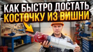 Больше НИКАКИХ косточек: Как за 5 секунд достать косточку из вишни с помощью шприца!