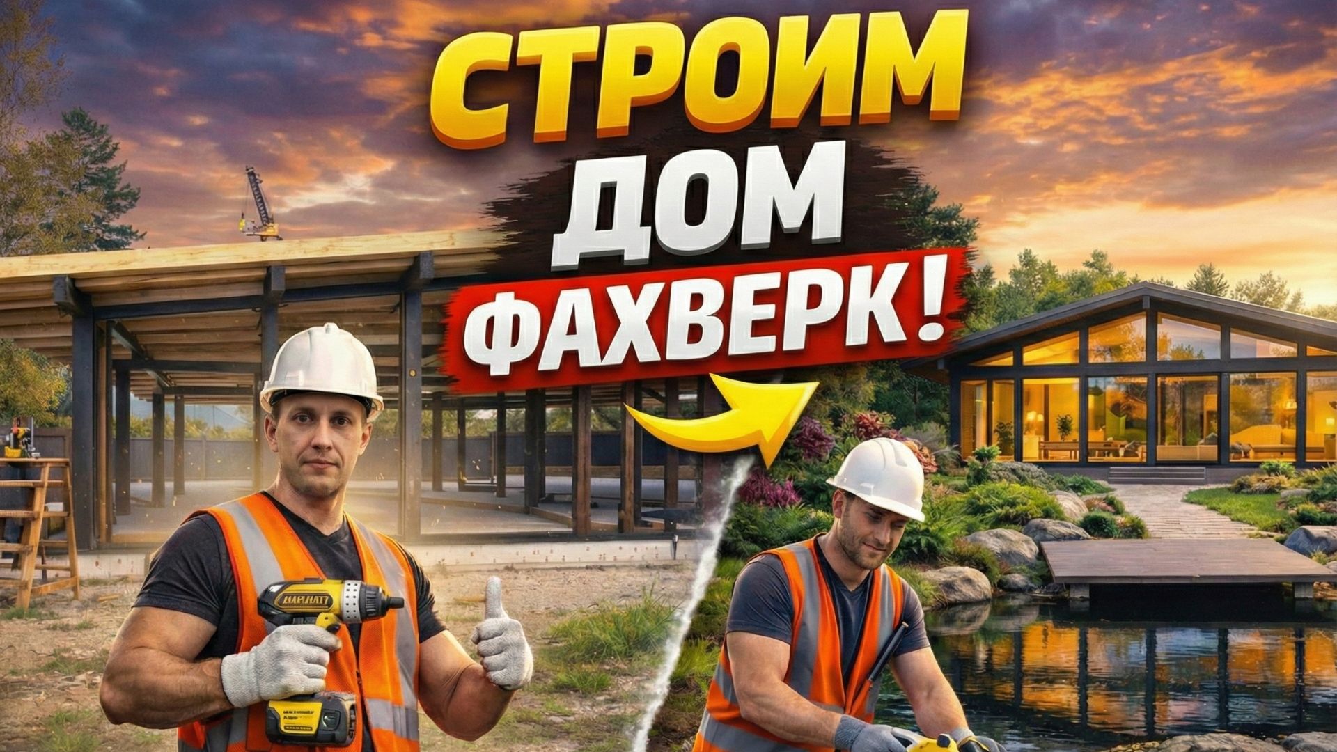 7 день строительства дома по технологии фахверк