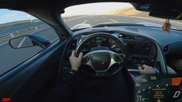 660 л.с. CHEVROLET CORVETTE Z06 2016 ГОДА ВЫПУСКА НА 100-200 л.с.  Тест-драйв Autobahn POV в 4K