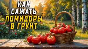 Как сажать помидоры в грунт
