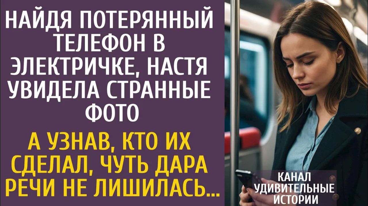 Истории из жизни: Найдя потерянный телефон в электричке, Настя увидела странные фото… А узнав, кто