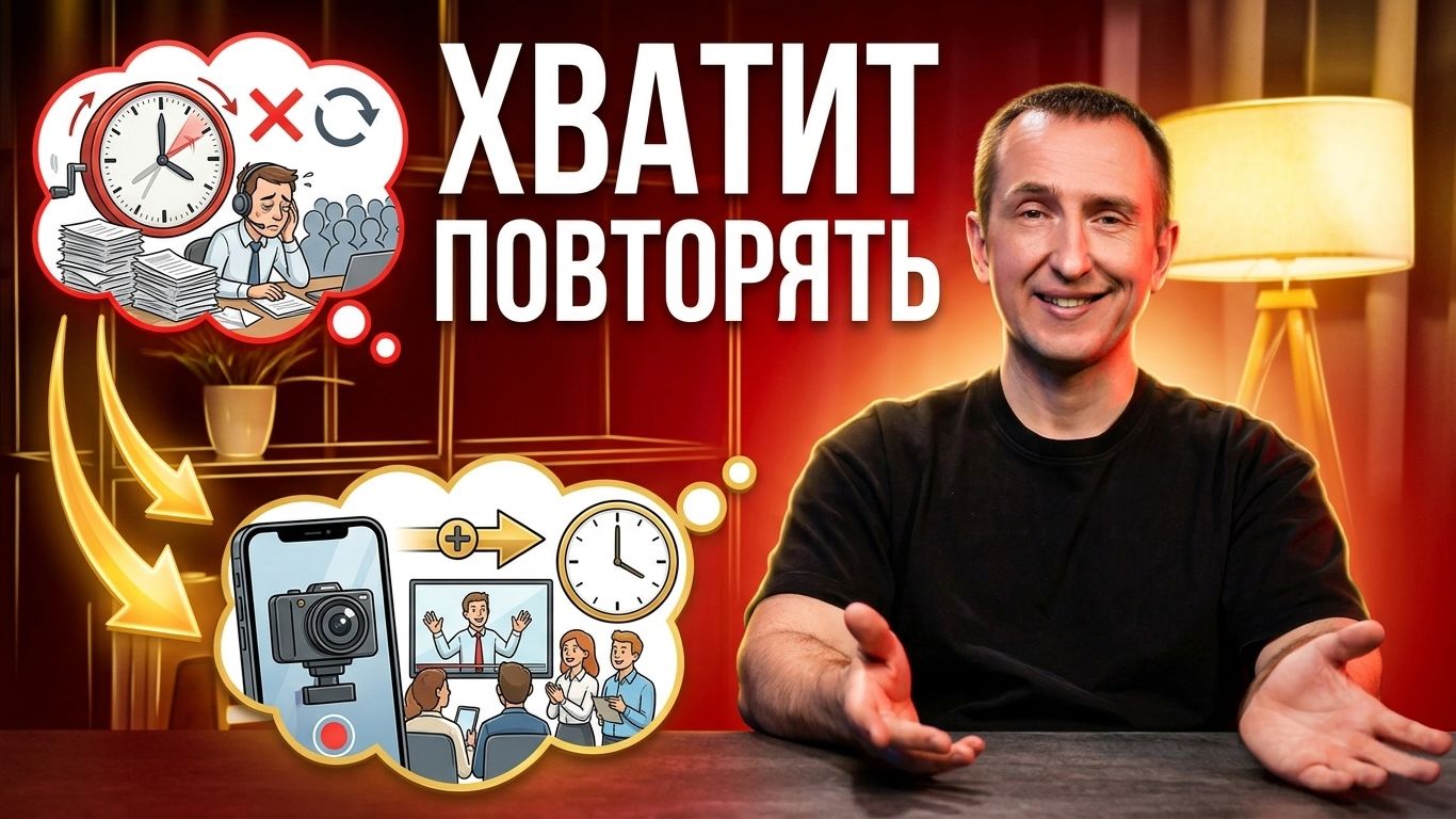 Вы теряете деньги каждый раз, когда объясняете что-то новичку. Решение — записать 1 раз видео урок