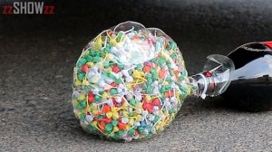 Aplastando Cosas Crujientes y Suaves! Coca Cola con Petardos VS Rueda de Coche