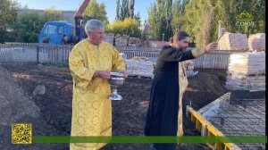 Епископ Исилькульский и Русско-Полянский Феодосий освятил фундамент будущего храма