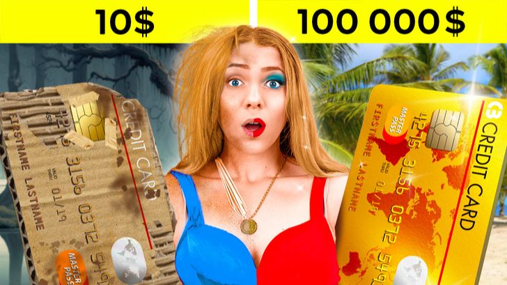 5$ vs золотая безлимитная карта: богатые vs бедные 💳