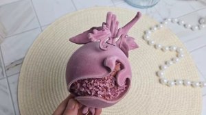 Елочная игрушка ГРАНАТОВАЯ ФАНТАЗИЯ, полистоун, нежно-розовая, 13 см, 530456-2