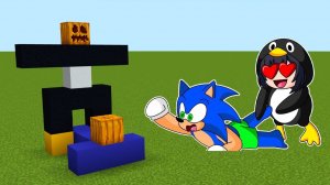 ГУГУ ГАГА Пингвин x CУПЕР Соник МОДЫ в MINECRAFT!