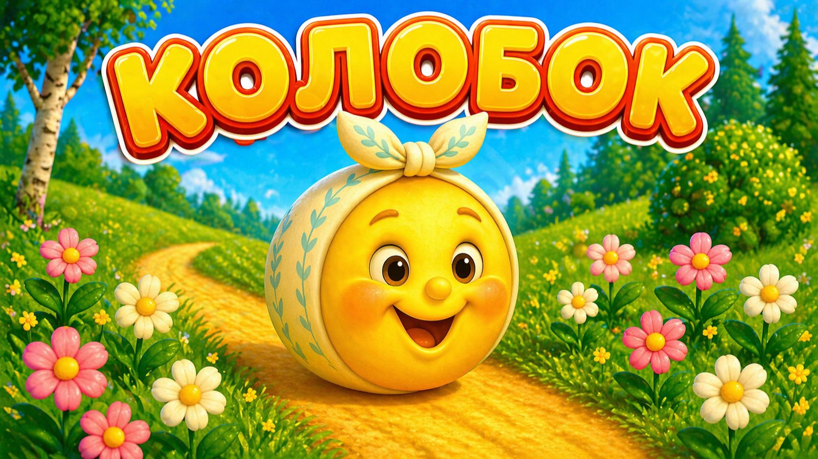 КОЛОБОК - Мультик Сказка про колобка с песенкой! смотреть онлайн