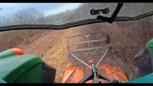 Удаление кустарника цепным мульчером
