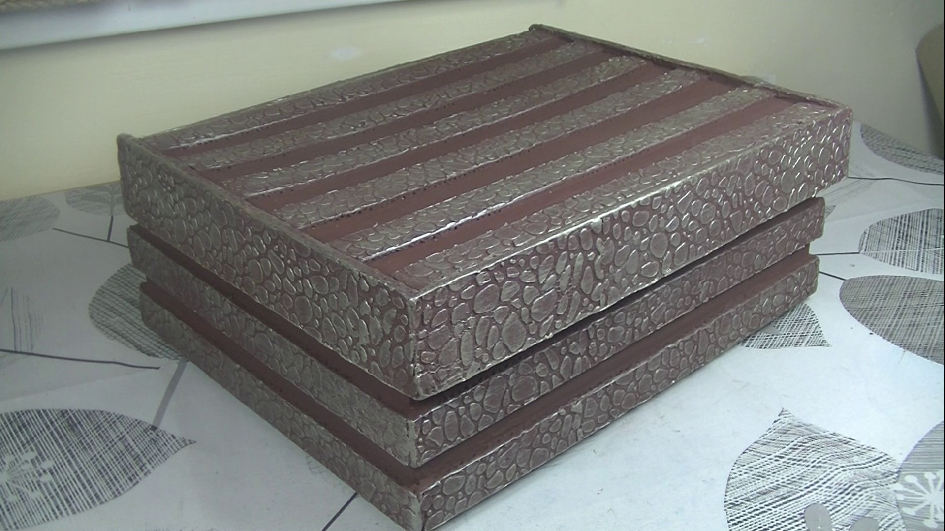 DIY : Превращение обувной коробки в шкатулку .