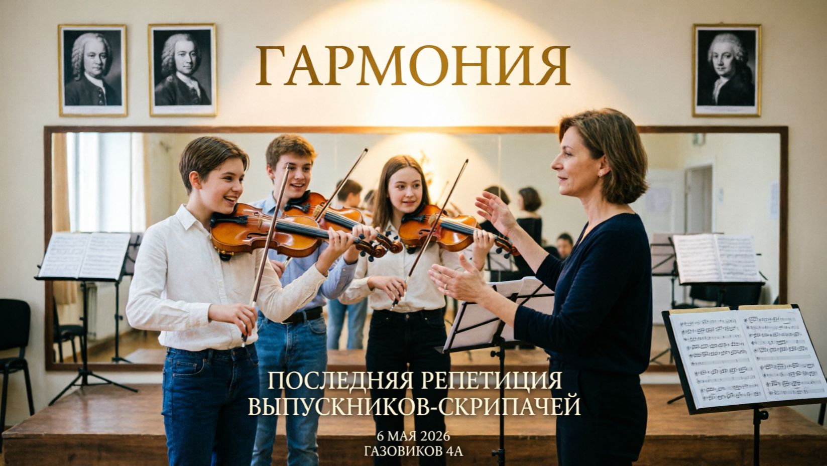 Выпускники-скрипачи ДШИ «Гармония»: последняя репетиция перед экзаменом 🎻❤️