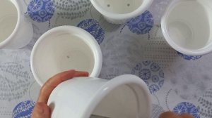 новые горшочки готовлю к фитильному поливу