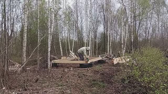Начинаем стройку Бани.Работа понемногу движется