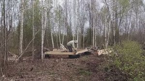 Начинаем стройку Бани.Работа понемногу движется