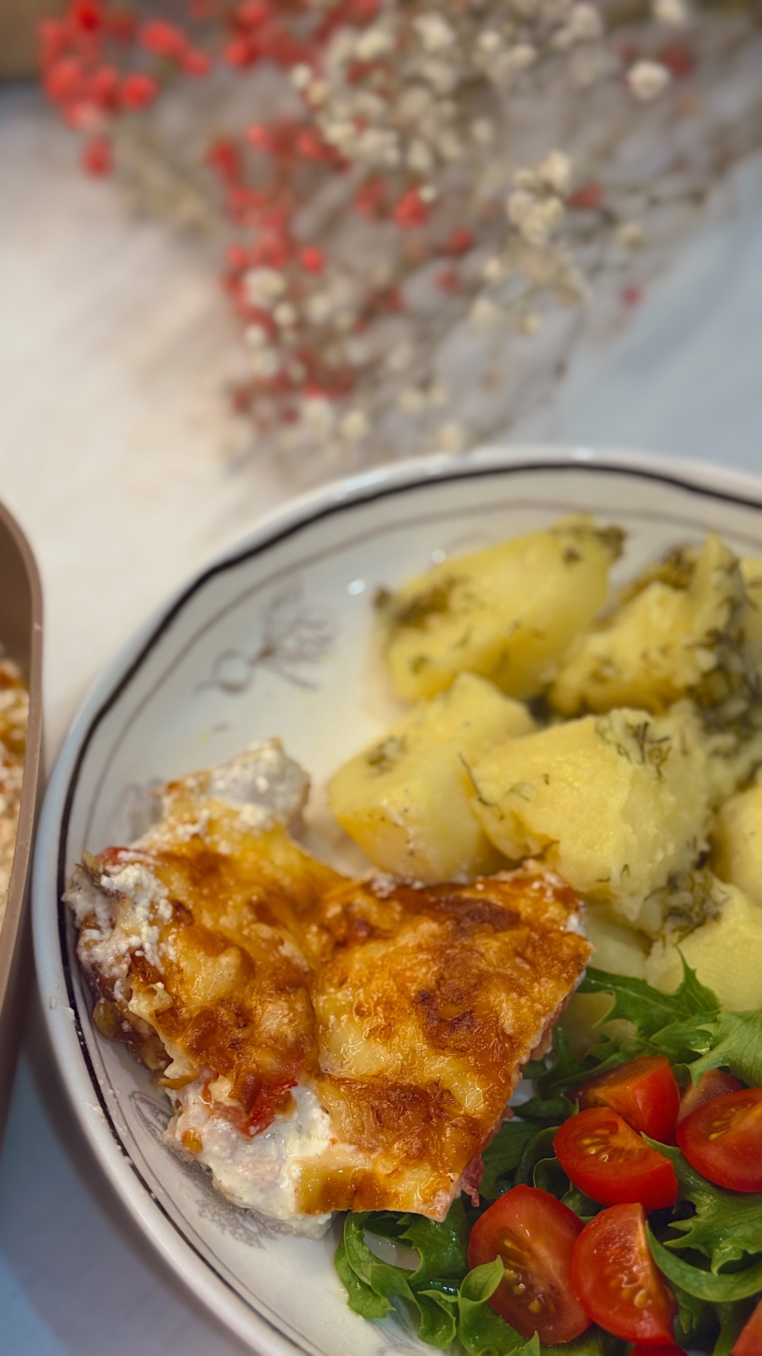 мясо по-французски под сырной шапочкой 😍