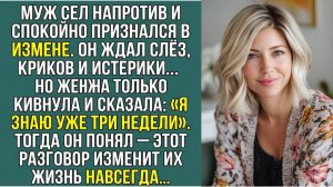 Истории из жизни «ОН ЖДАЛ СЛЁЗ И ИСТЕРИКИ НО ЖЕНА СПОКОЙНО СКАЗАЛА: Я ЗНАЮ»  Слушать рассказы о любв