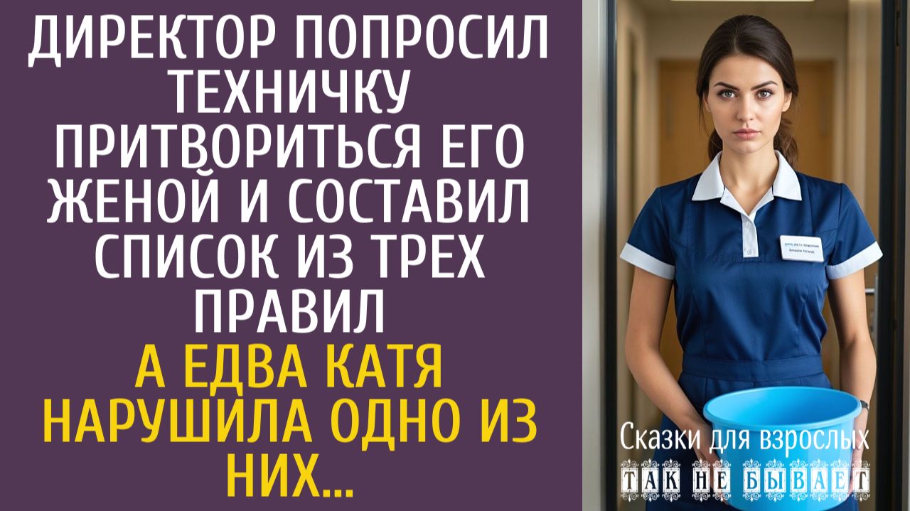 Истории из жизни Директор попросил техничку притвориться его женой и составил список из трех правил…