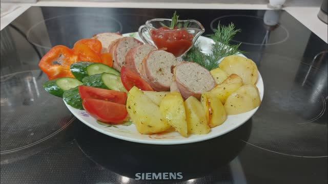 Домашние  колбаски. Сочные,вкусные, куриные! # еда #рецепты