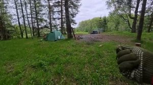 Ночевка на реке Луга,Рыбалка на живца
