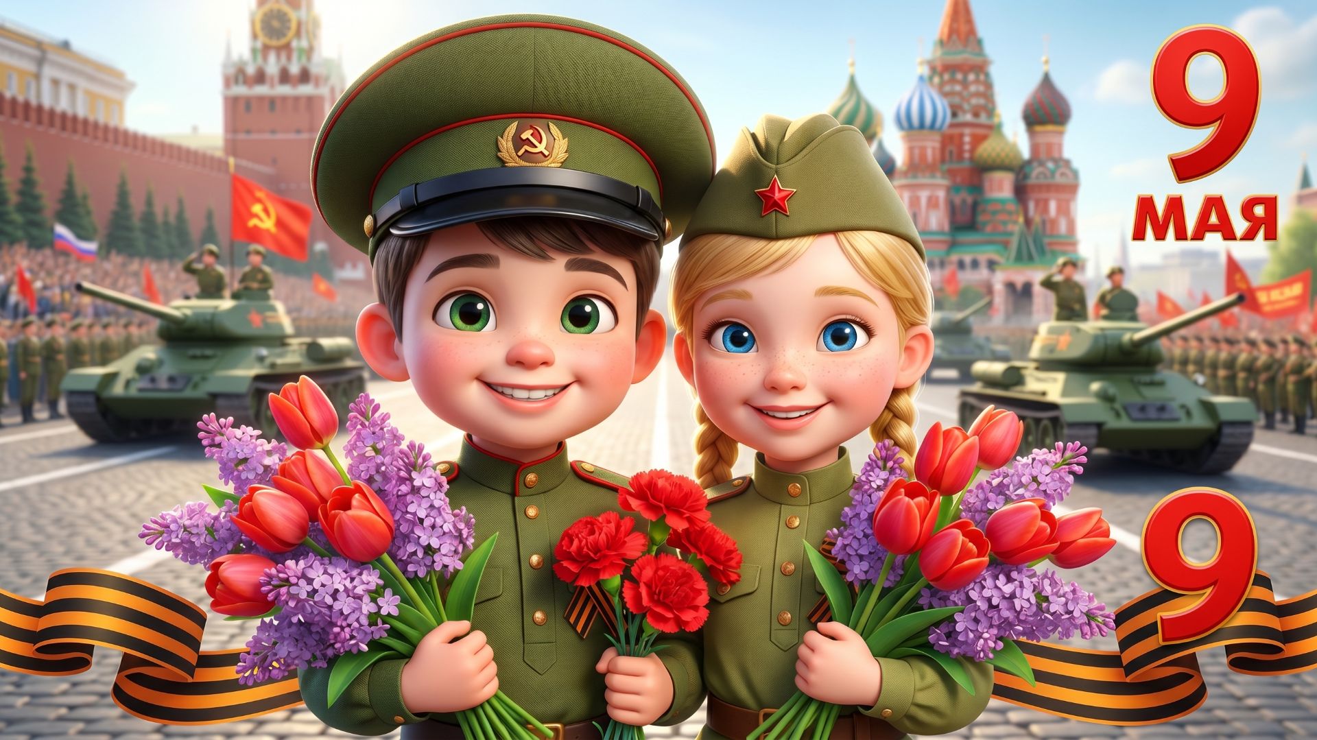С 9 МАЯ !!!⭐ ДЕНЬ ПОБЕДЫ !!! МУЗЫКАЛЬНОЕ ПОЗДРАВЛЕНИЕ ! С ДНЁМ ПОБЕДЫ!