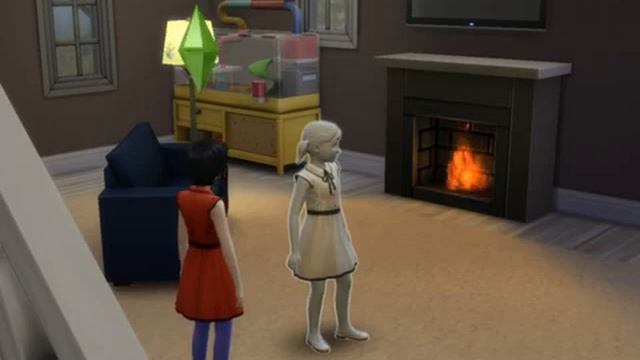 The Sims 4 Машка примеряет белый наряд