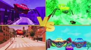 МАШИНКИ ТАЧКИ — МОЛНИЯ МАКВИН 🆚 ГИГАНТСКИЙ ПОЖИРАТЕЛЬ 🏎️ ЦВЕТНОЙ ЧЕЛЛЕНДЖ ДЛЯ ДЕТЕЙ 🌈