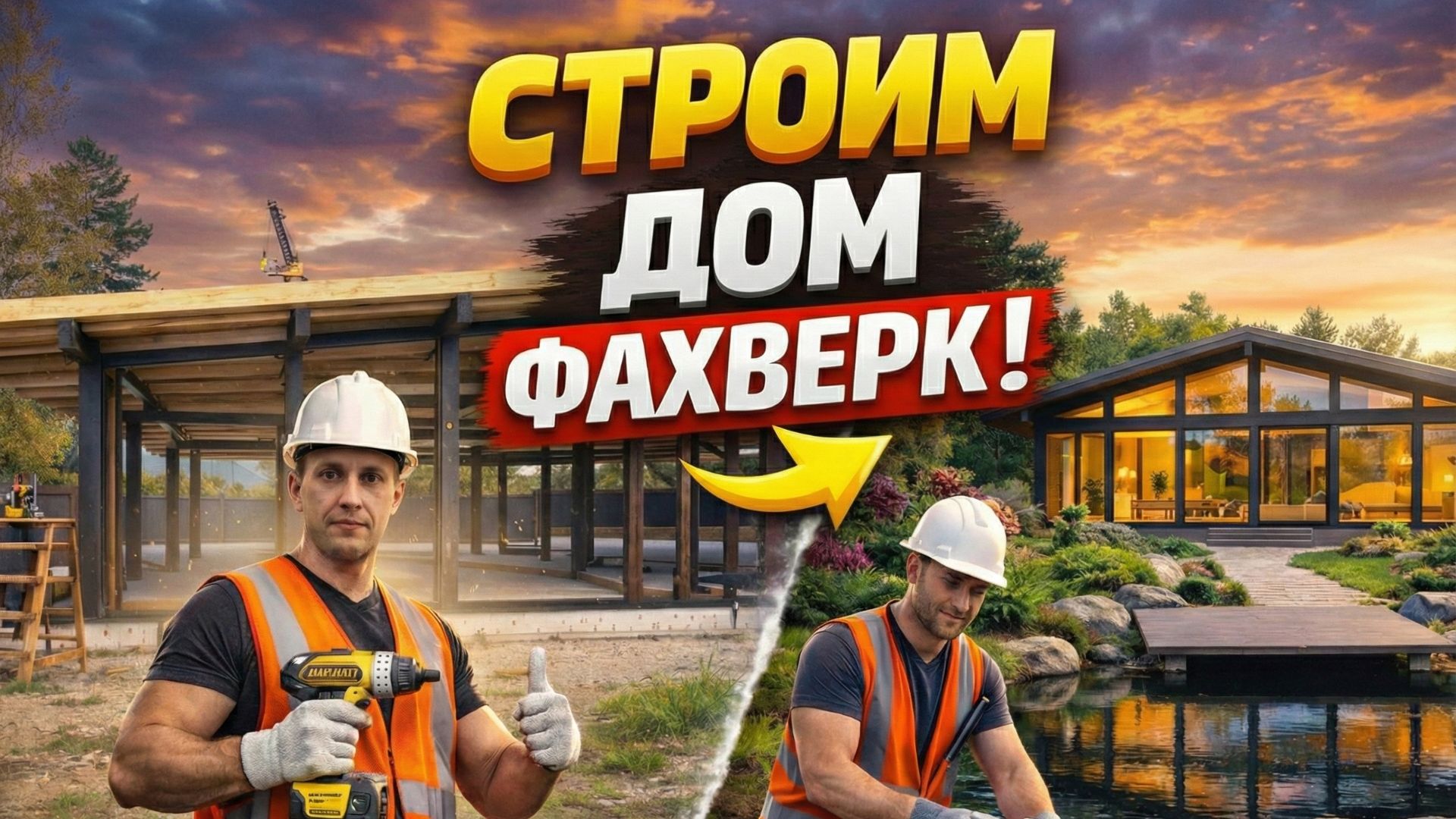 Начало строительства дома фахверк