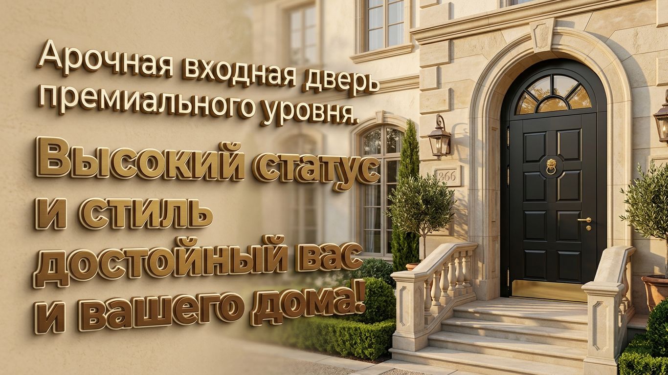 Премиальная дверь с аркой для загородного дома. Стиль, высокий статус, надежность достойные вас