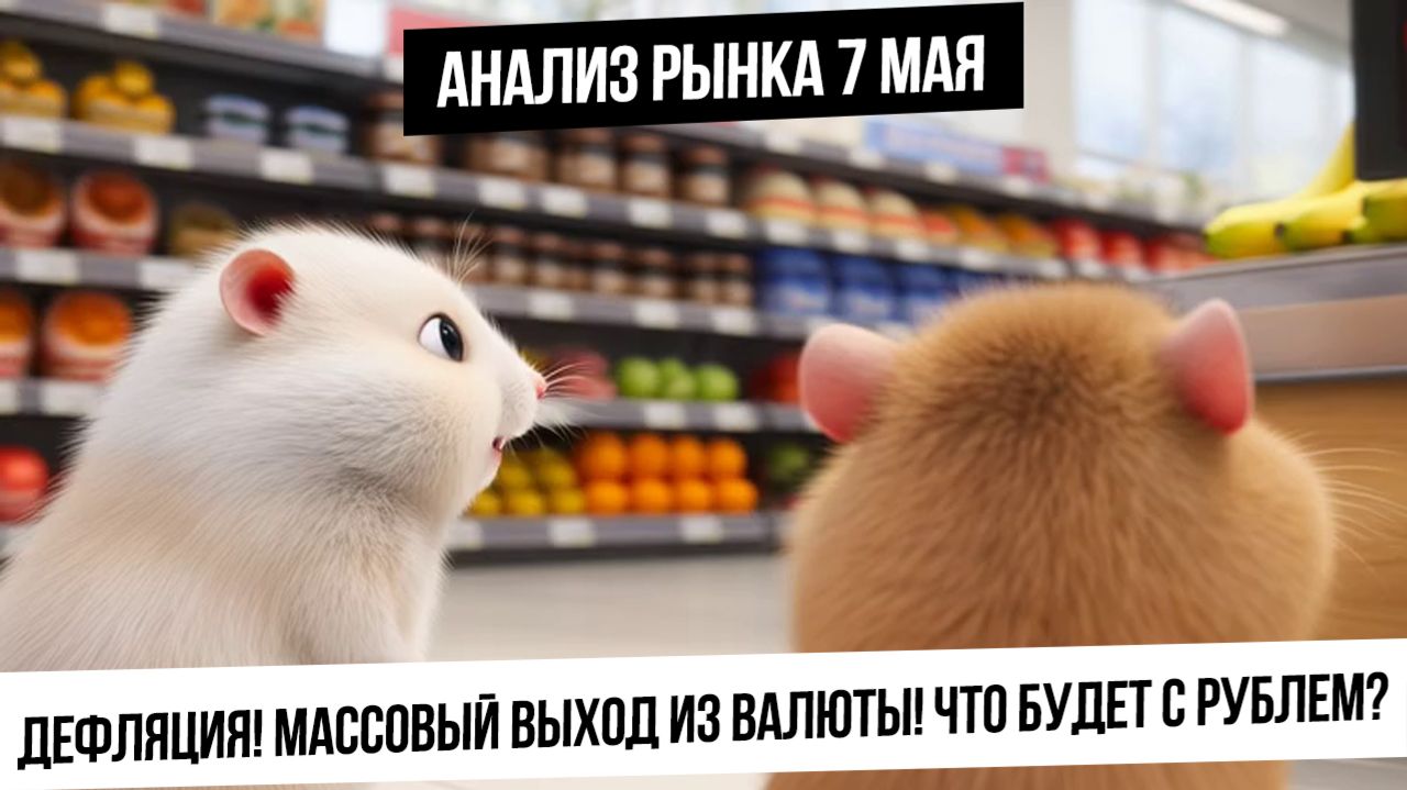 Анализ рынка 7 мая.Дефляция! Рынок РФ под давлением надолго? Разочаровашки в валюте! Металлы вниз?