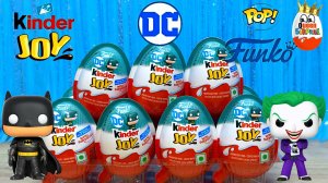 Kinder Joy DC Funko:Золотой Бетмен⭐️Флеш😡😂Женщина Кошка😽Супер Мен🦸♂️Обратный Флеш👺Распаковка🧧