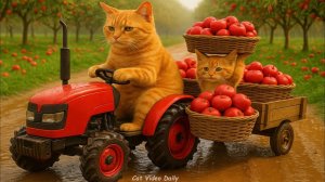 МАМА КОШКА СОБИРАЛА ЯБЛОКИ ЧТОБ КУПИТЬ КОТЕНКУ МОТОЦИКЛ!!! АНИМАЦИЯ