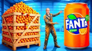 Я сделал гигантскую FANTA из 1 тонны апельсинов.