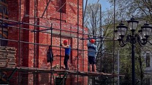 Установлены балки для главного колокола звонницы Спасо-Преображенского собора Твери