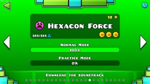 прохождение Hexagon Force 100%(Geometry dash)